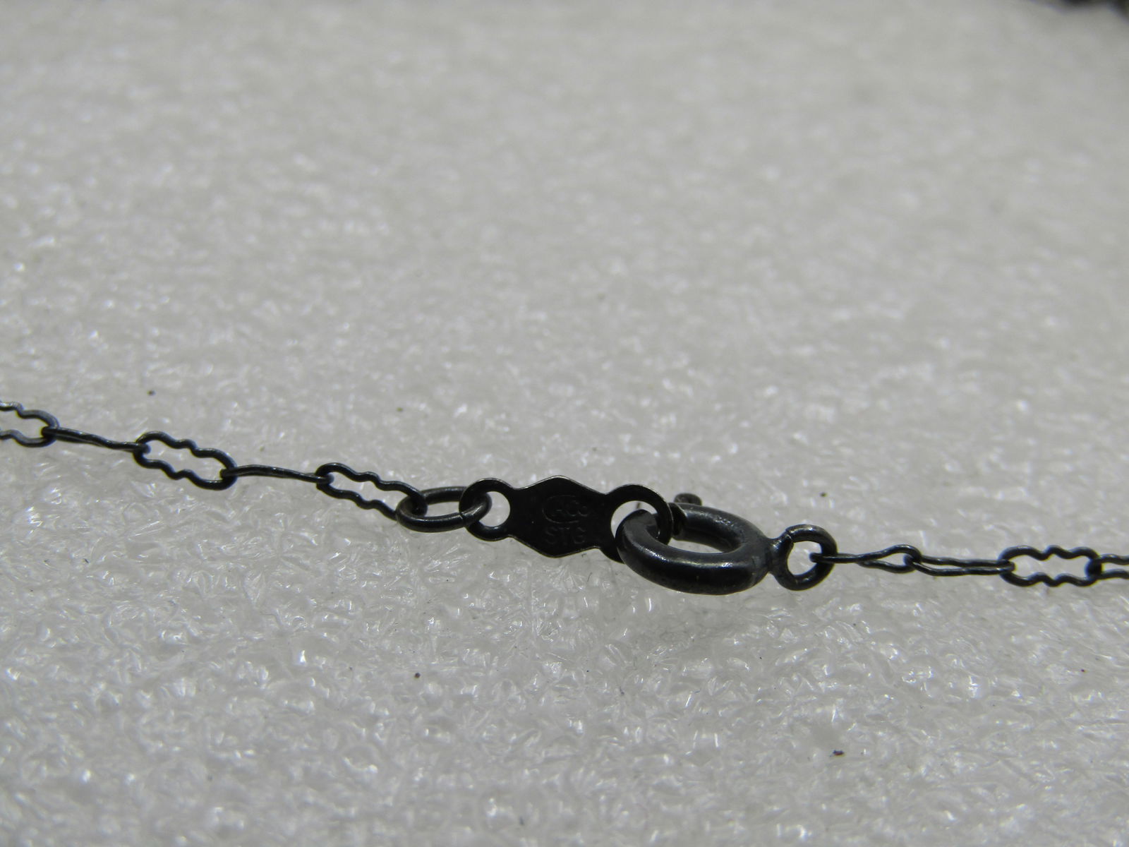 Vintage Sterling Filigree Triple Bead Necklace, 15" - 5