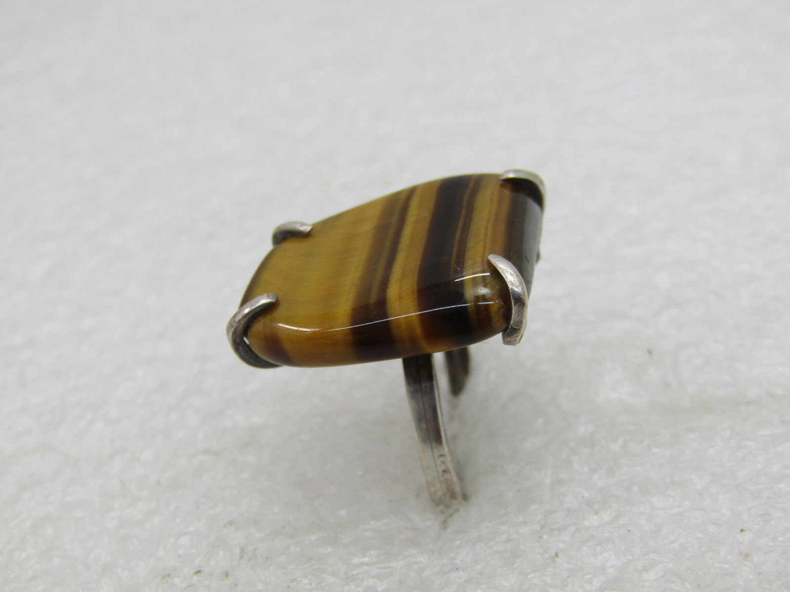 Vintage Sterling Silver Tiger's Eye Ring, Sz. 6.5, 1960's-1970's - 4
