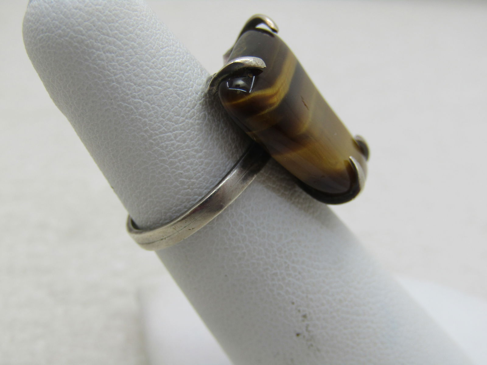 Vintage Sterling Silver Tiger's Eye Ring, Sz. 6.5, 1960's-1970's - 7
