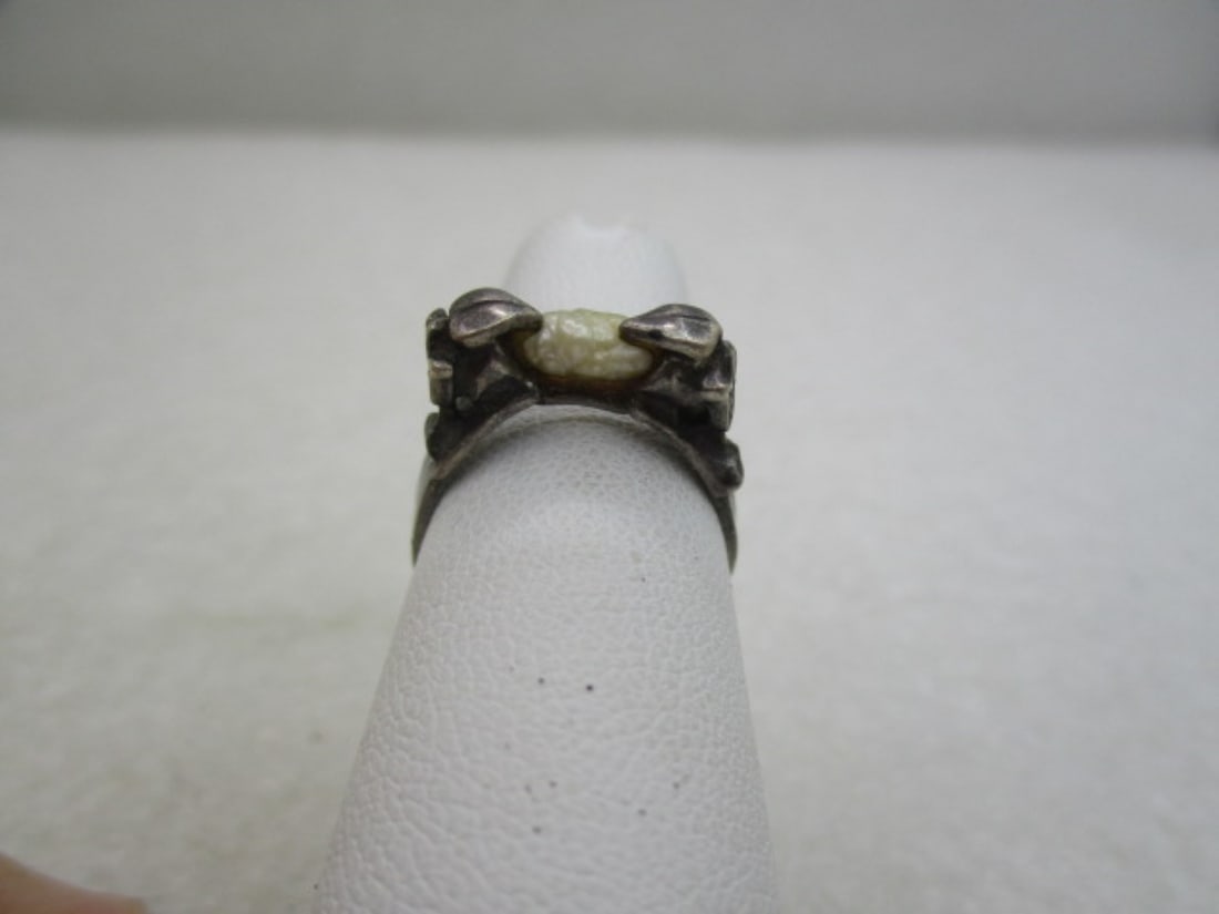 Vintage Sterling Freshwater Pearl Ring, Sz. 5.5, Pre-1950's - 2