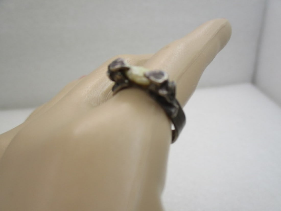 Vintage Sterling Freshwater Pearl Ring, Sz. 5.5, Pre-1950's - 7