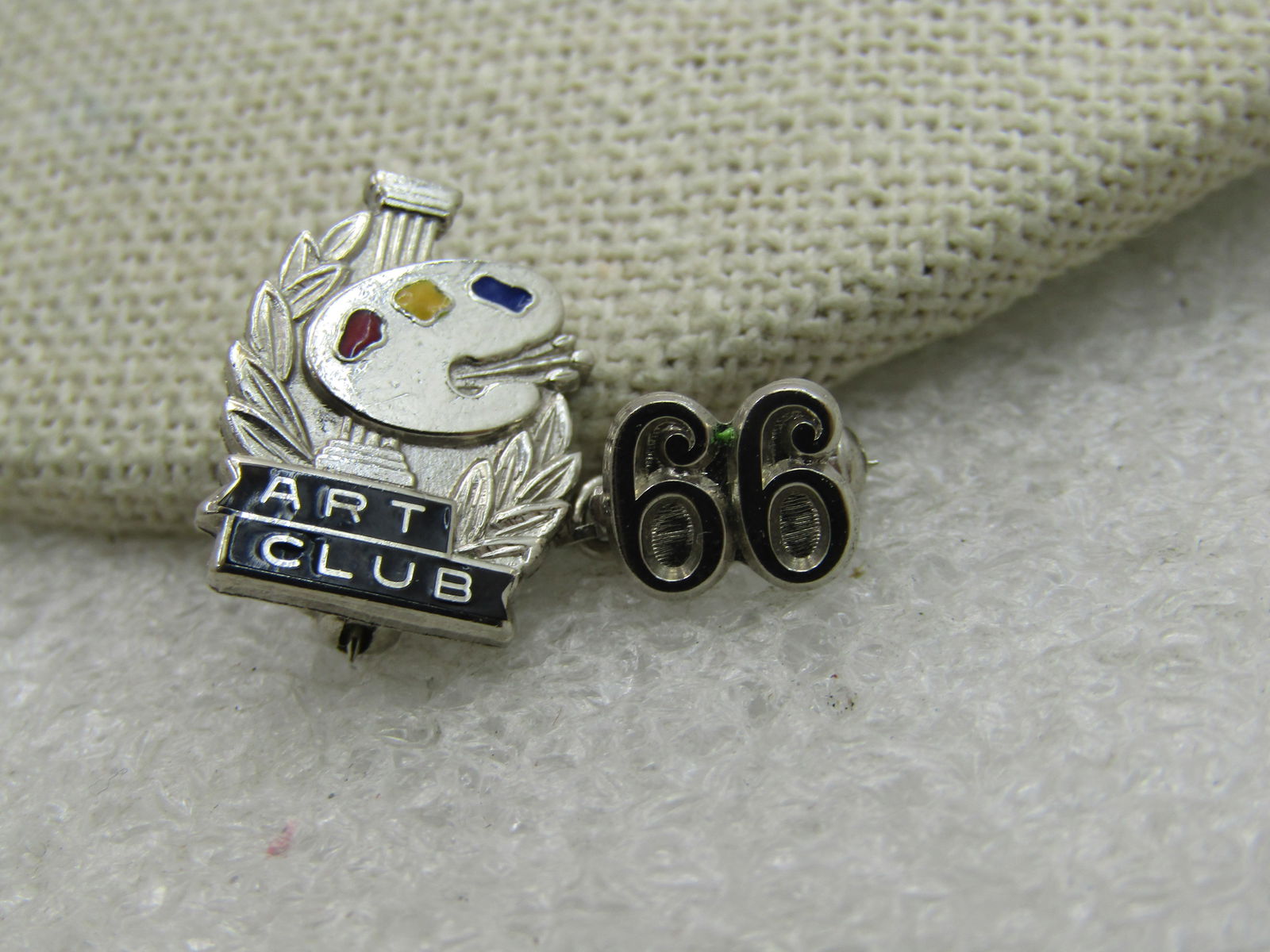 Vintage Sterling Silver Art Club '66 Pin, signed Balo - 2