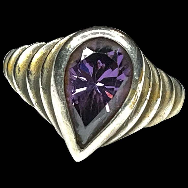 Vintage Sterling Silver Amethyst Ring (1 of 8)