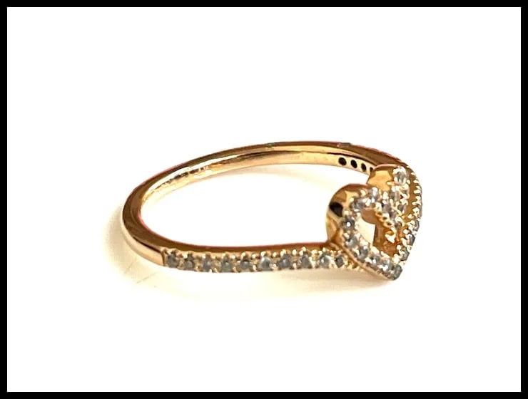 Estate Pandora Timeless Wish Sparkling Heart Ring - 4