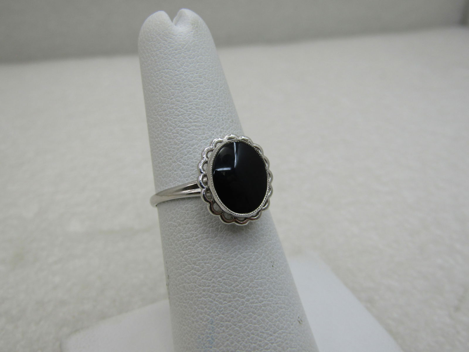 Vintage 10kt Onyx Ring Size 6.5, Signed PSCO. 1970's-1980's NL - 4
