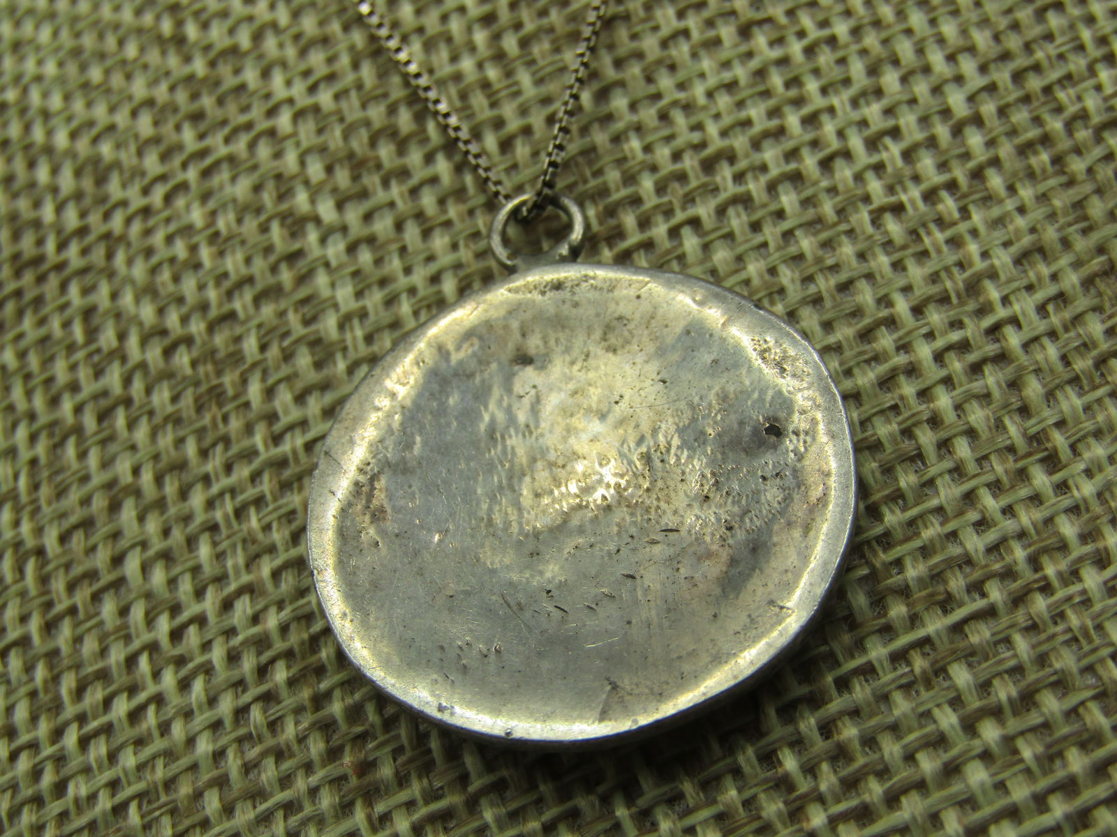 Vintage Sterling Southwestern Turquoise Kokopelli Necklace, 15.5" - 4