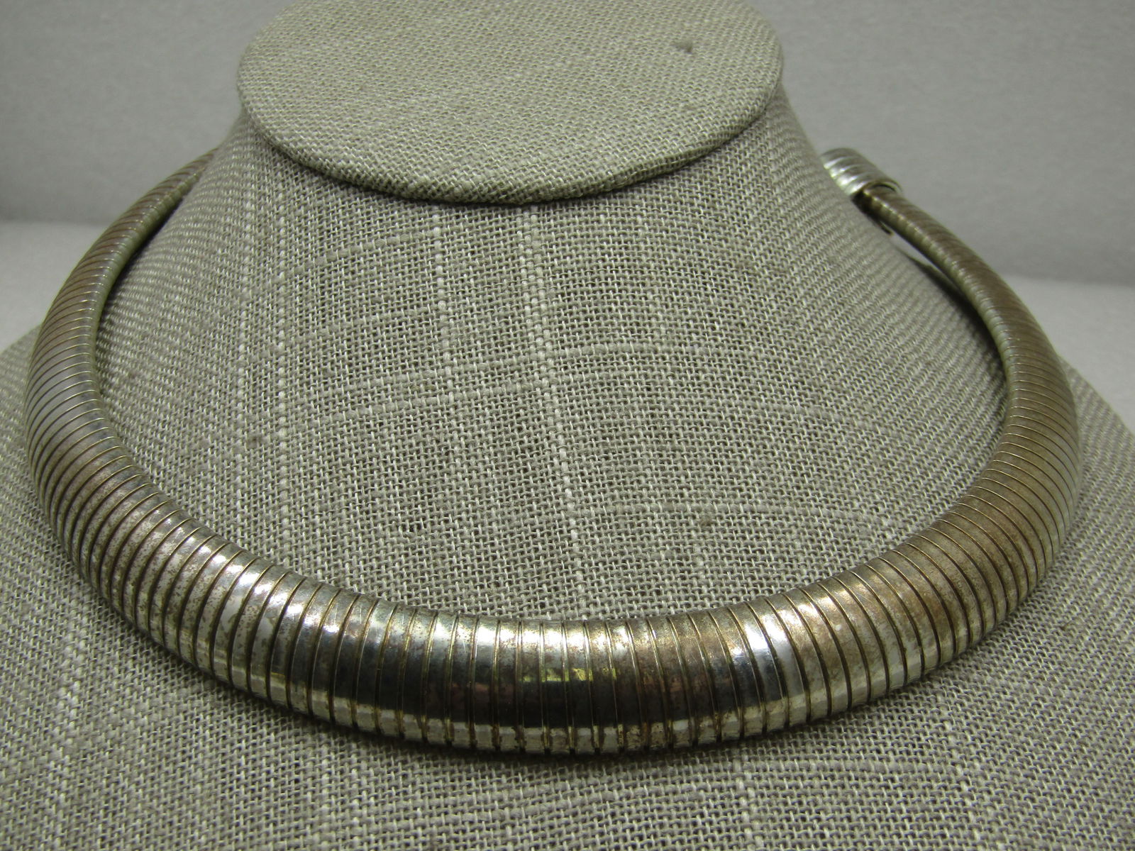 Vintage Omega Necklace, 13.5mm, 18", Silver Plated: Vintage Omega Necklace, 13.5mm, 18", Silver Plated, 1980's-1990's. This measurement includes the extender chain with hook clasp. It is not marked or signed but tests initially as silver but then react