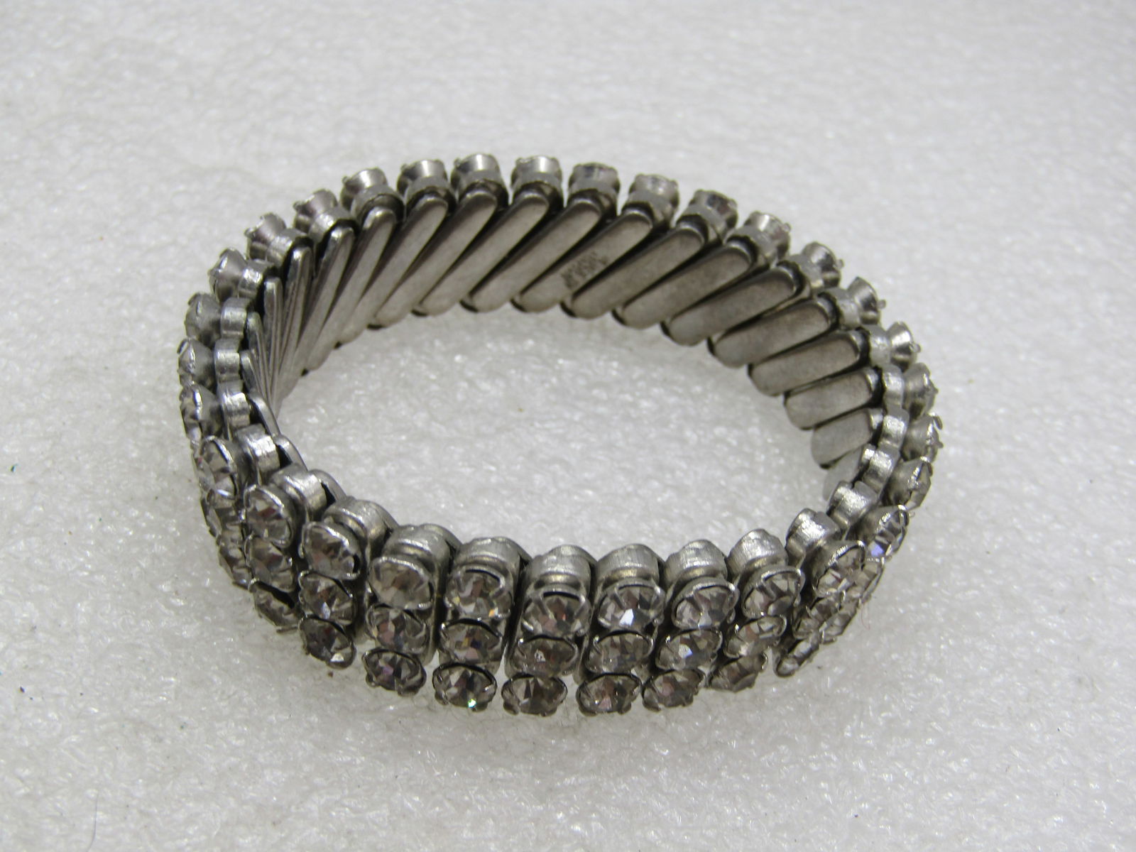 Vintage Expanding Rhinestone Bracelet, 7", Japan, 1960's - 4