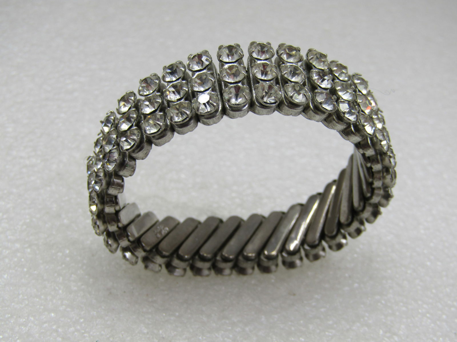 Vintage Expanding Rhinestone Bracelet, 7", Japan, 1960's - 5