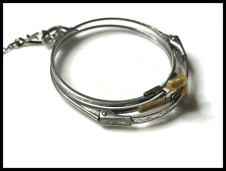 Antique Folding Glasses on Chain - 4