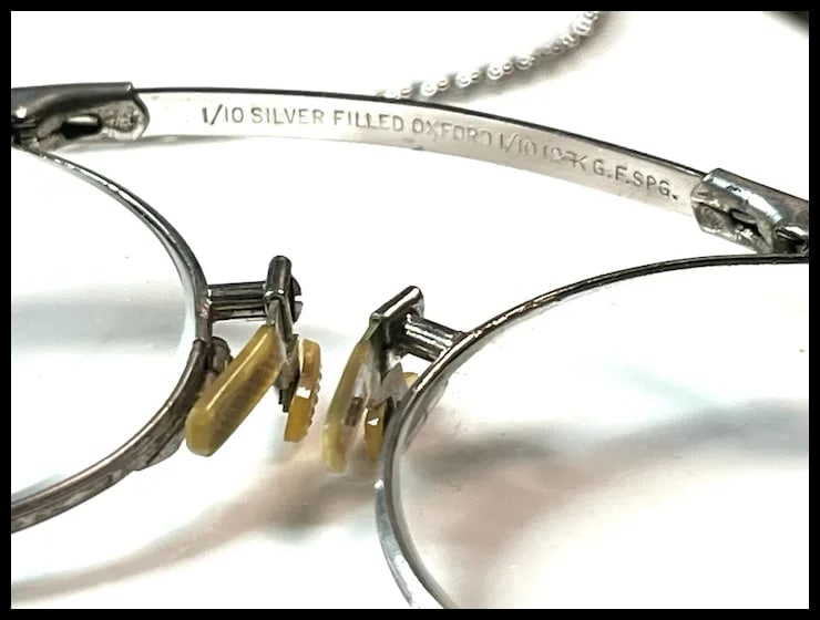 Antique Folding Glasses on Chain - 8