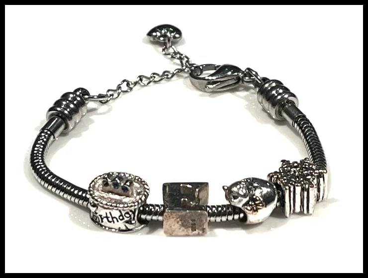 Estate Sterling Silver Charm Bracelet - 4