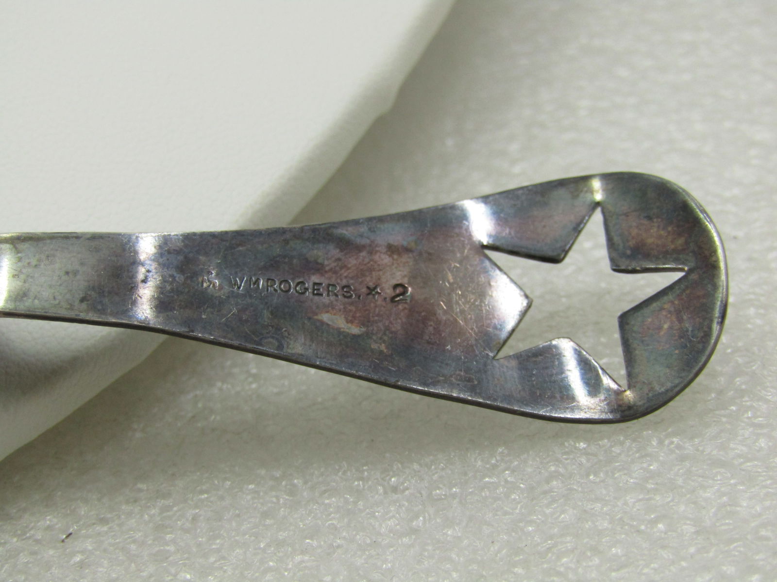 Vintage Wm. Rogers Silver Plated Julep Strainer, Signed with Star 2 - 4