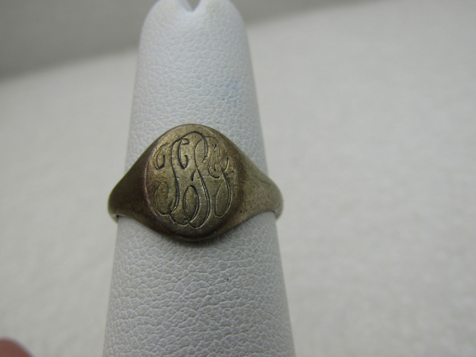 Vintage Sterling Silver Initial Ring, Sz. 5, 1950'S-1960'S - 4