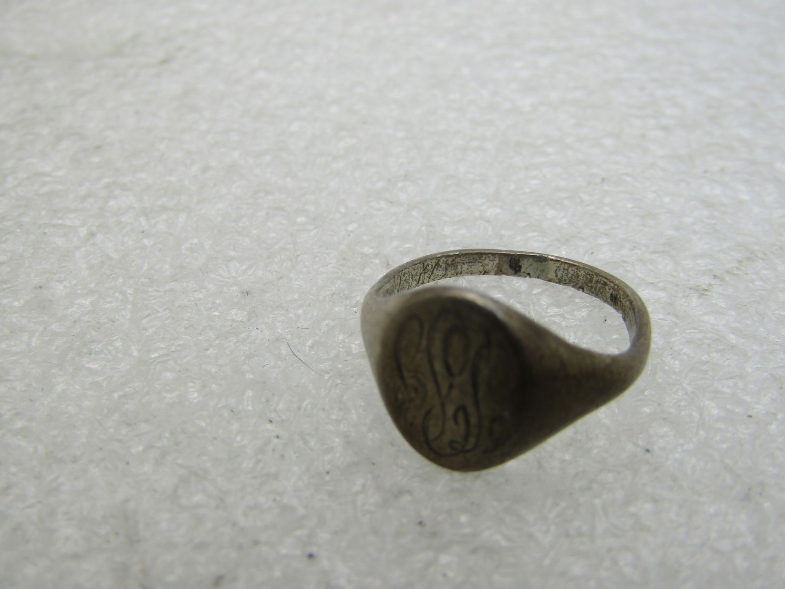 Vintage Sterling Silver Initial Ring, Sz. 5, 1950'S-1960'S - 7