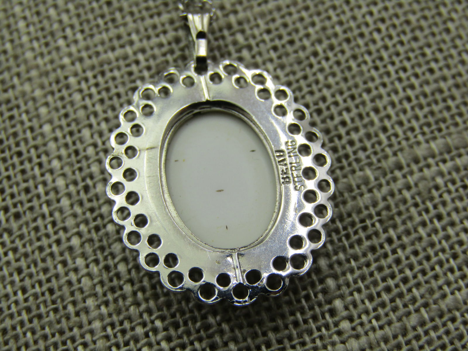 Vintage Beau Sterling Floral Necklace, 15", Filigree - 7