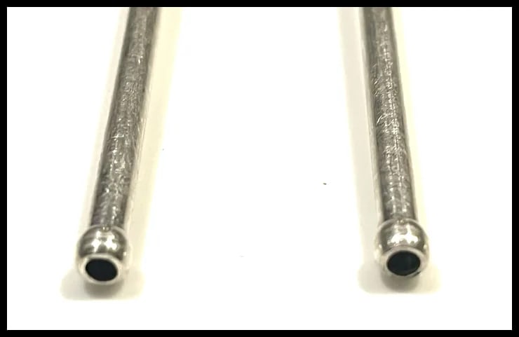 Vintage Set of Six Sterling Silver Heart Iced Tea Spoons/Straws - 5