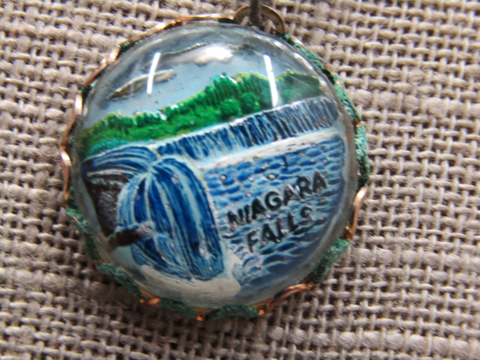 Vintage Niagra Falls Souvenier Necklace, 18", 1950's-1960's - 4