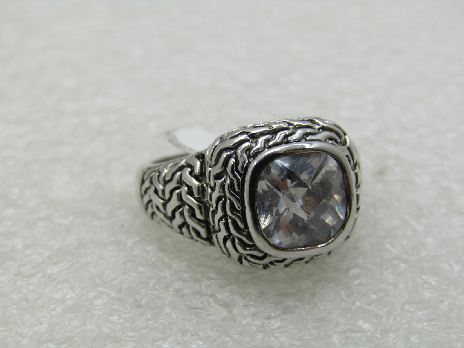 Pale Blue Crystal Ring, Sz. 6.25 - 2