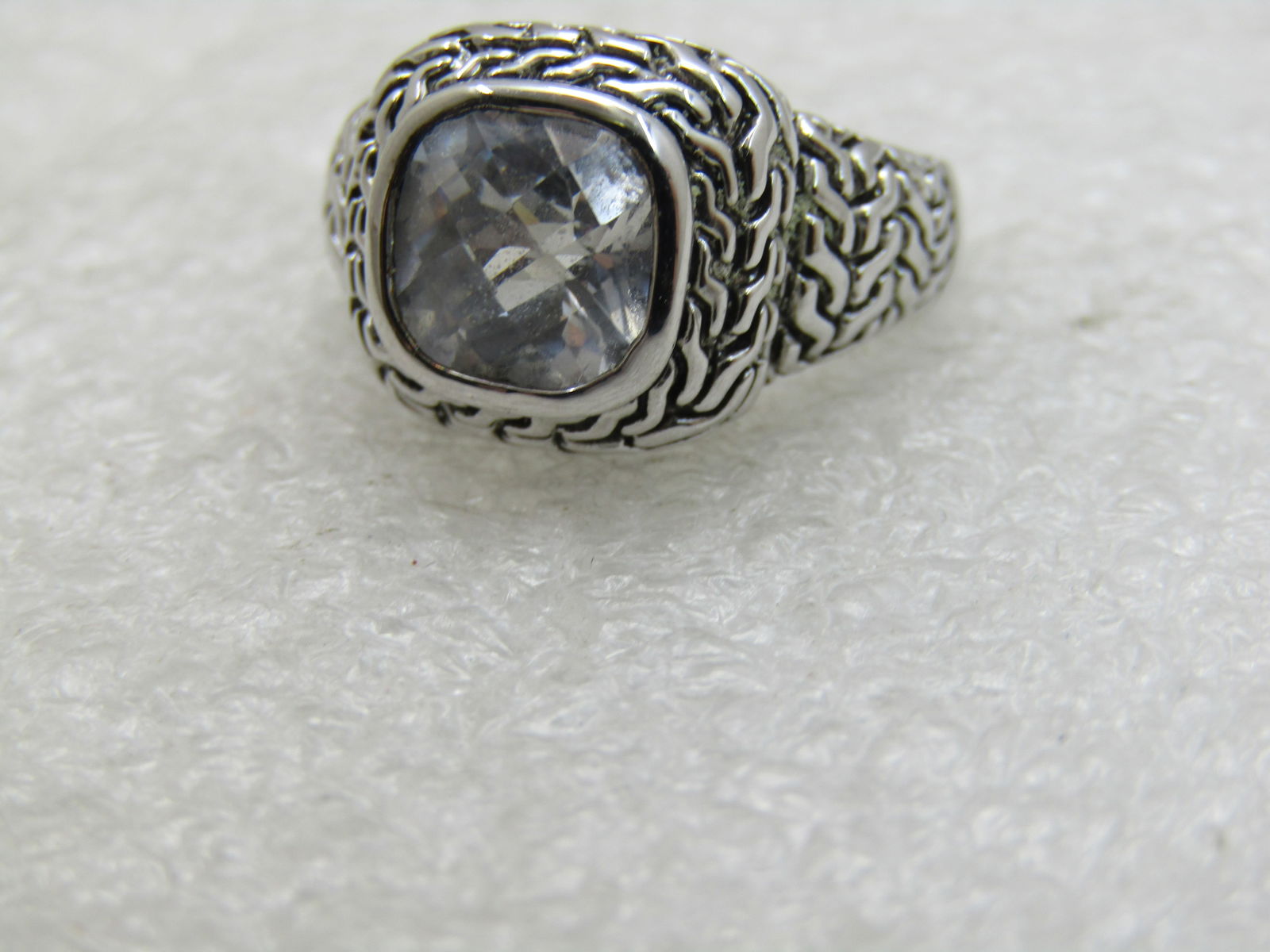 Pale Blue Crystal Ring, Sz. 6.25 - 3