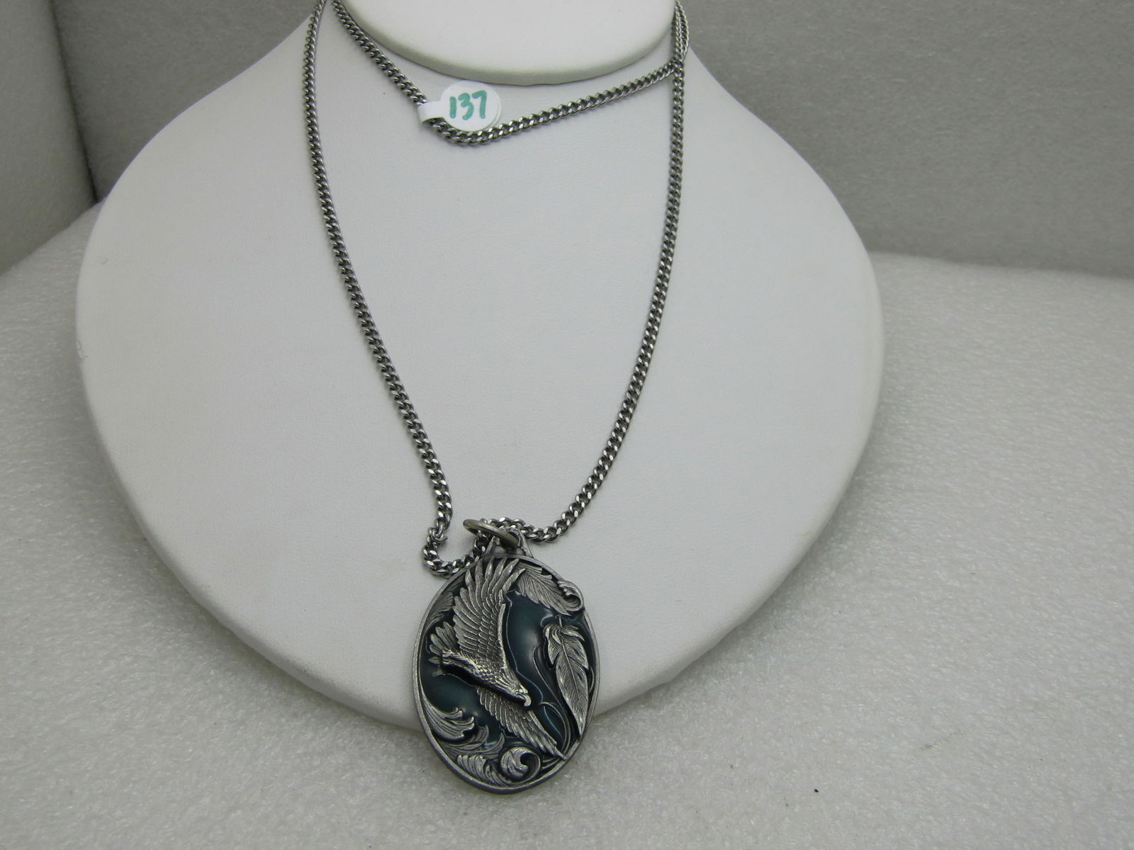 Vintage Eagle Fly High Necklace, 28" - 4