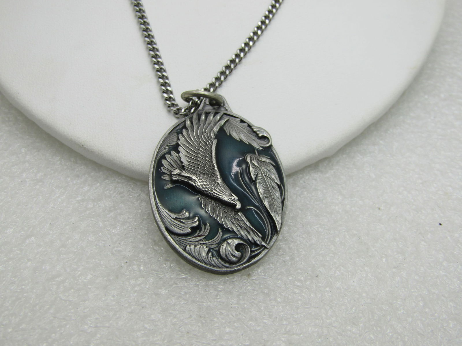 Vintage Eagle Fly High Necklace, 28" - 5