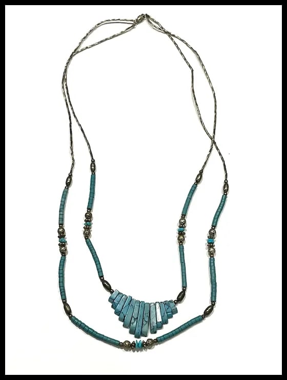 Vintage Native American Beaded Necklace - 2