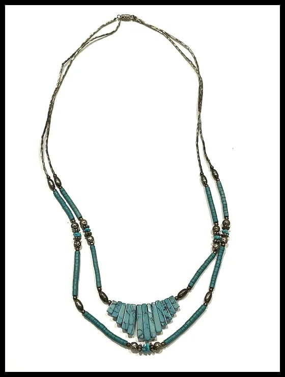 Vintage Native American Beaded Necklace - 3
