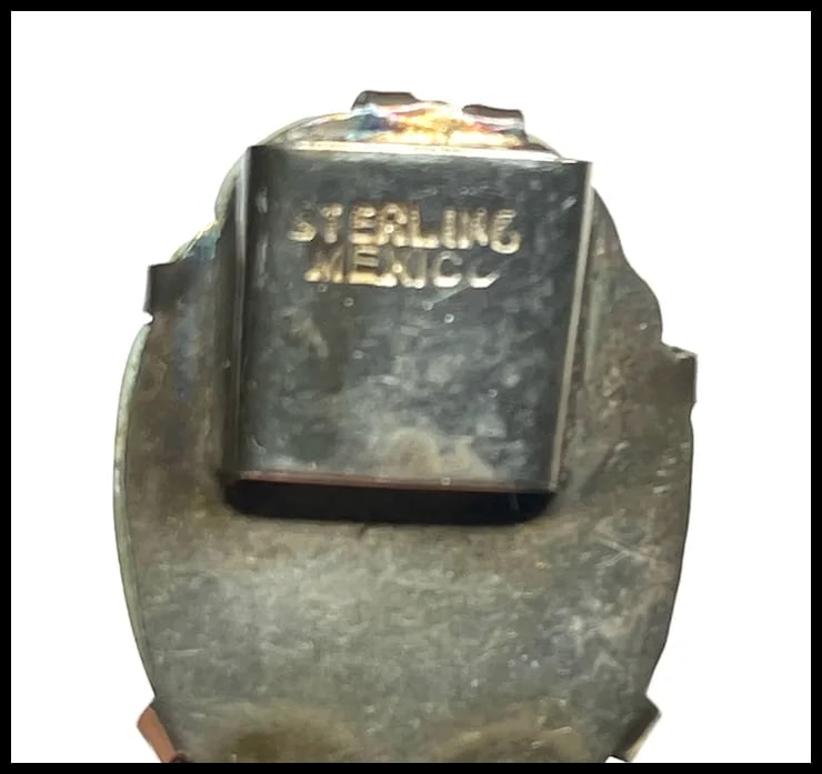 Vintage Oversized Carved Green Stone Scarab Bracelet - 7