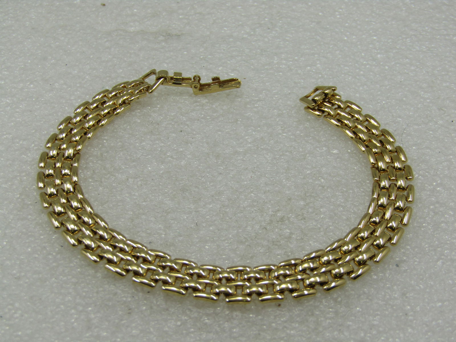 Vintage Mesh/Woven Bracelet, 8", Gold Tone - 2