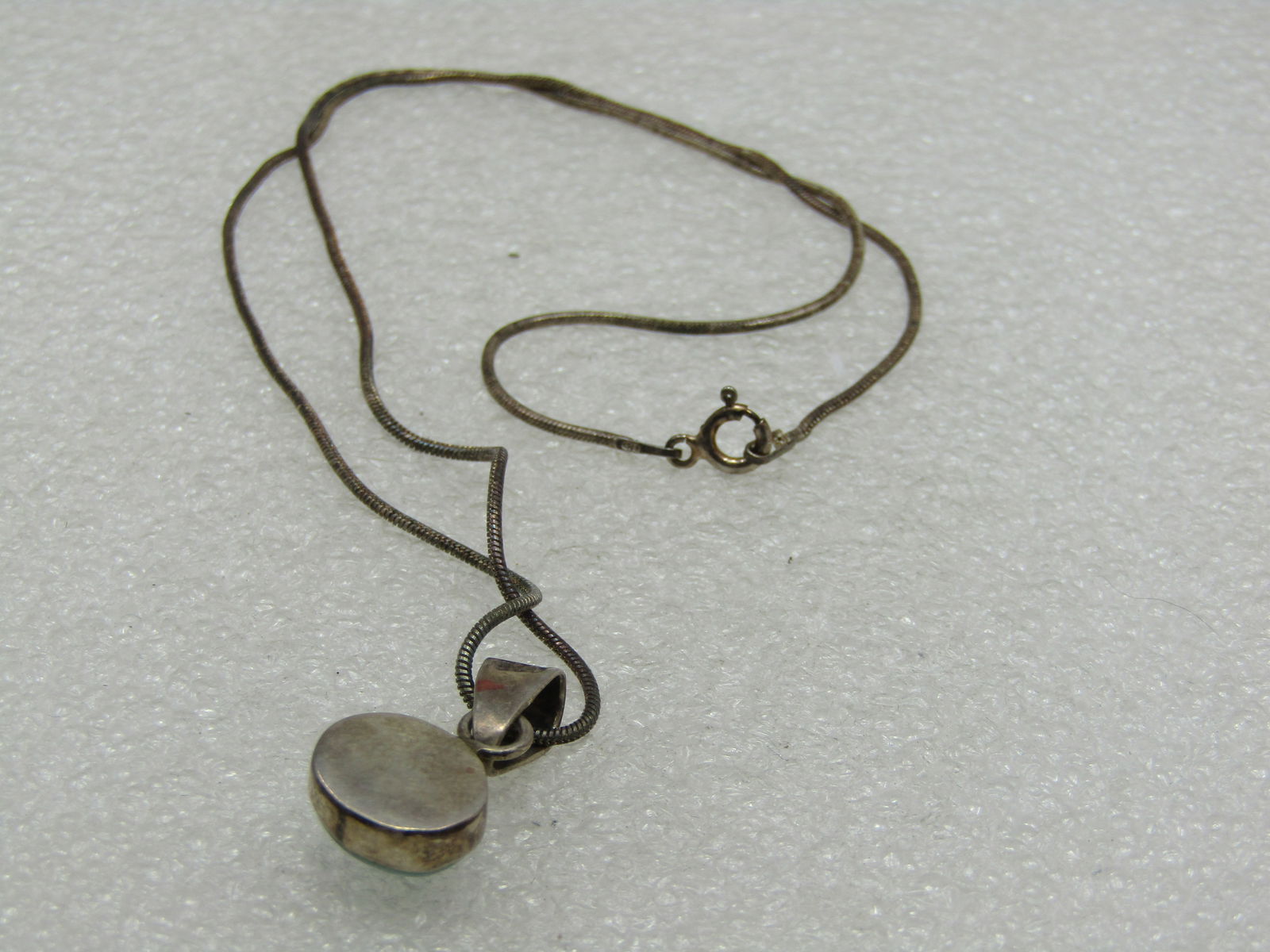 Vintage Sterling Larimar Necklace, 18", 1970's-1980's - 6