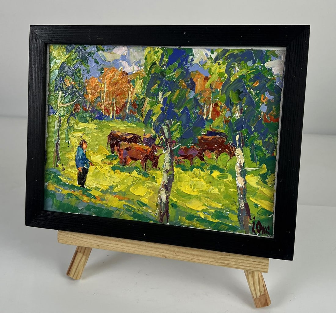 Oil painting Autumn morning in the meadows Oksana Ivanyuk - 3