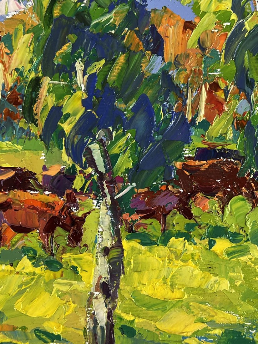 Oil painting Autumn morning in the meadows Oksana Ivanyuk - 9