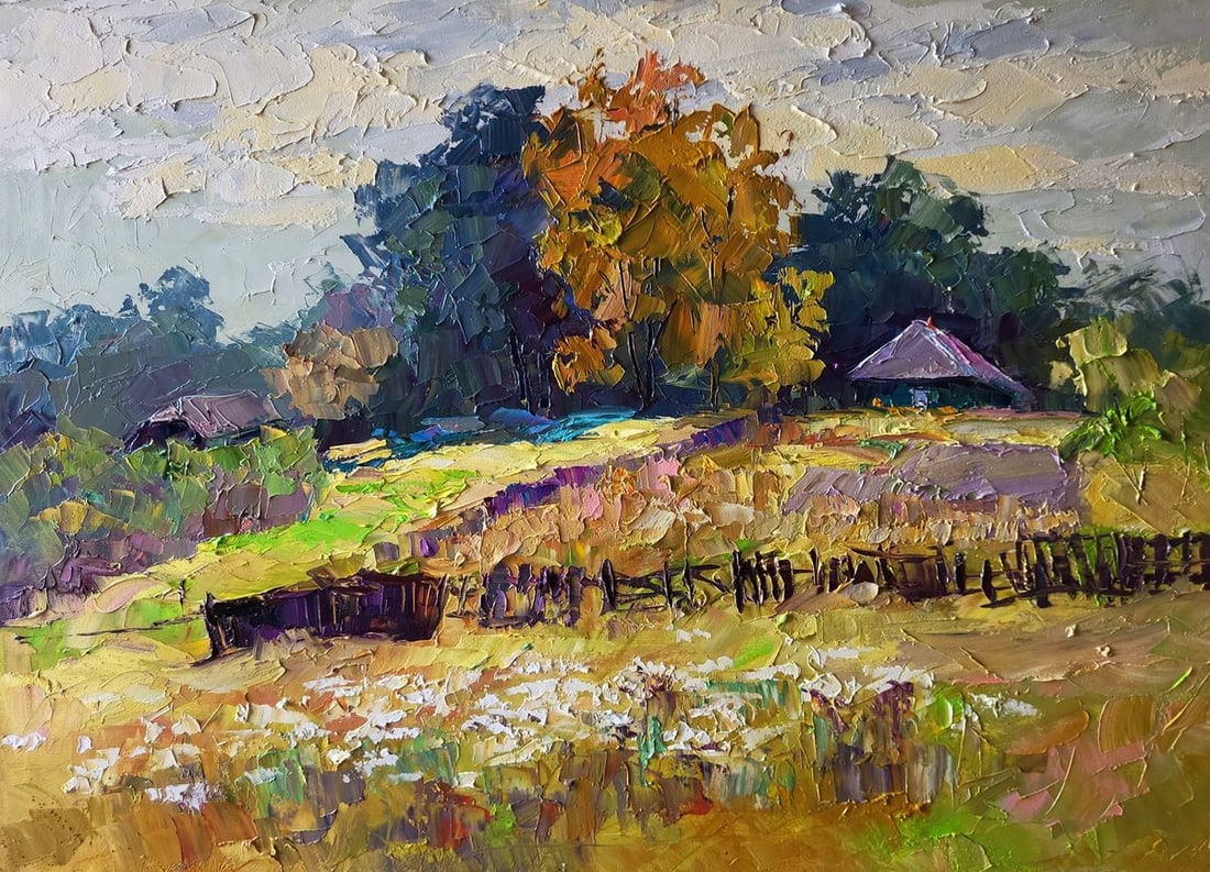 Oil painting Autumn flowers in the garden Boris Serdyuk (1 of 8)