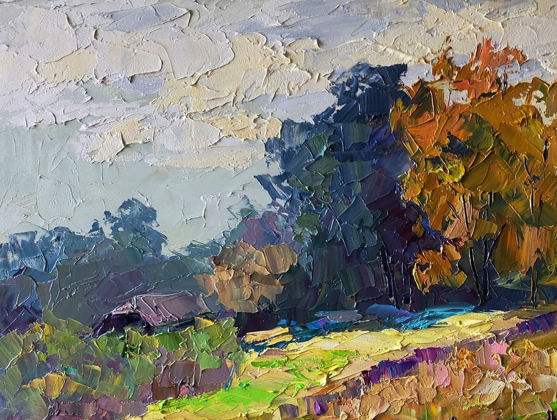 Oil painting Autumn flowers in the garden Boris Serdyuk - 6