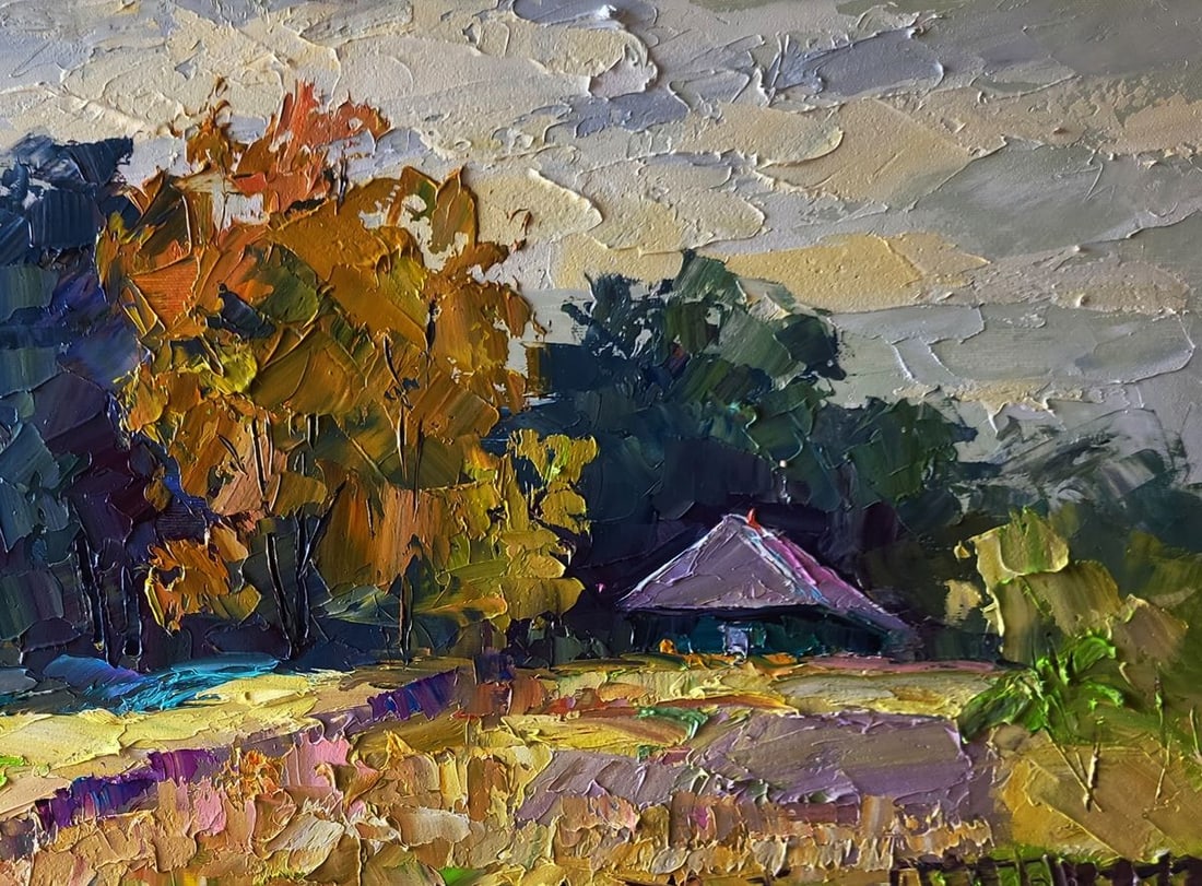 Oil painting Autumn flowers in the garden Boris Serdyuk - 7