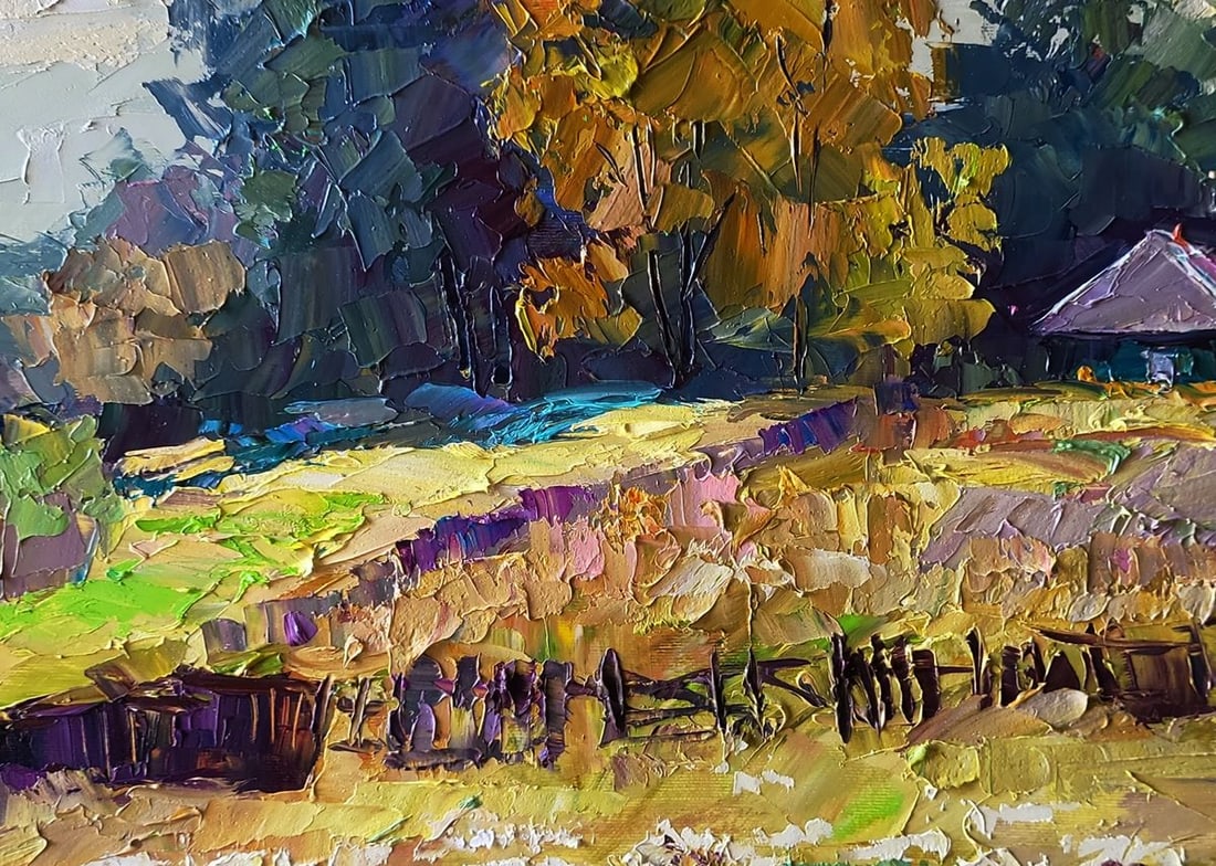 Oil painting Autumn flowers in the garden Boris Serdyuk - 8