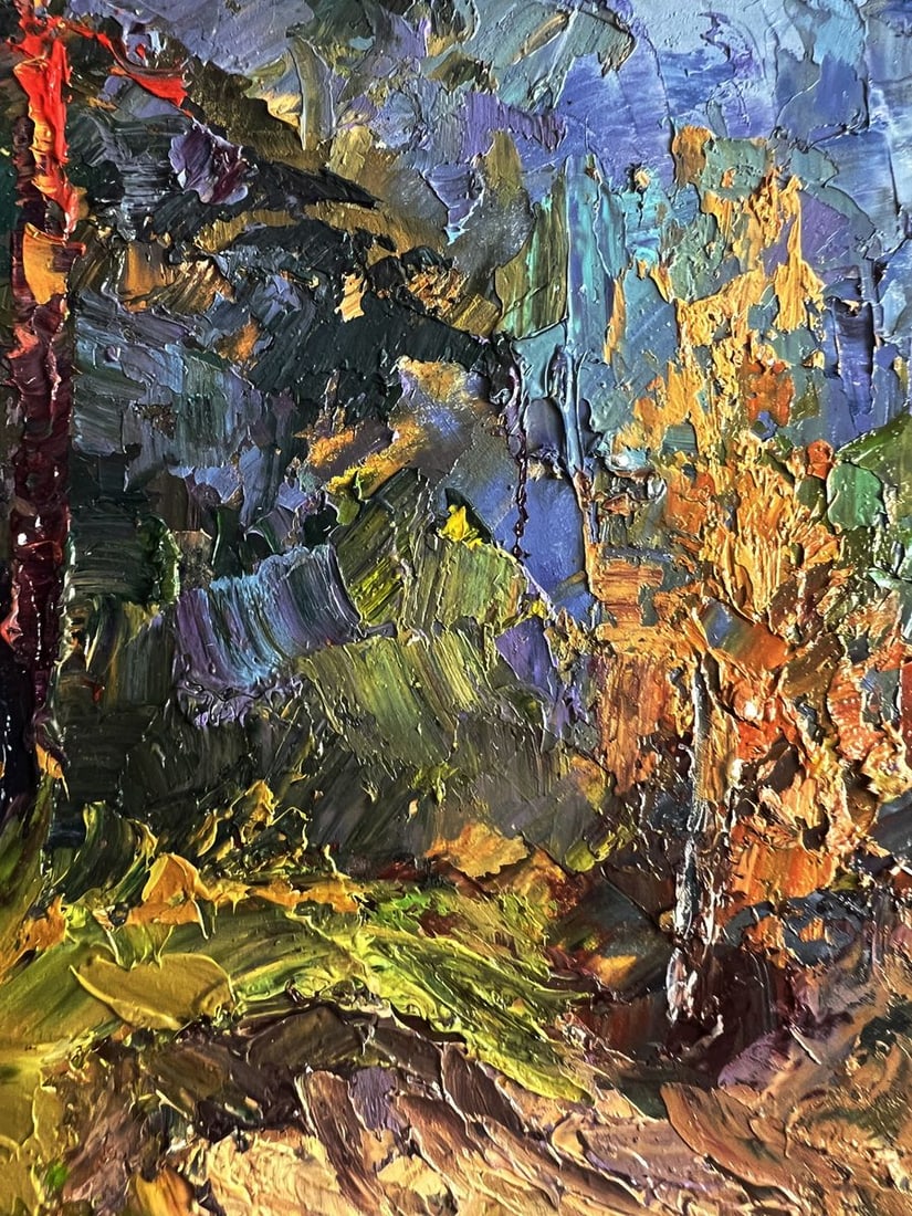 Oil painting Road to the autumn forest Boris Serdyuk - 4