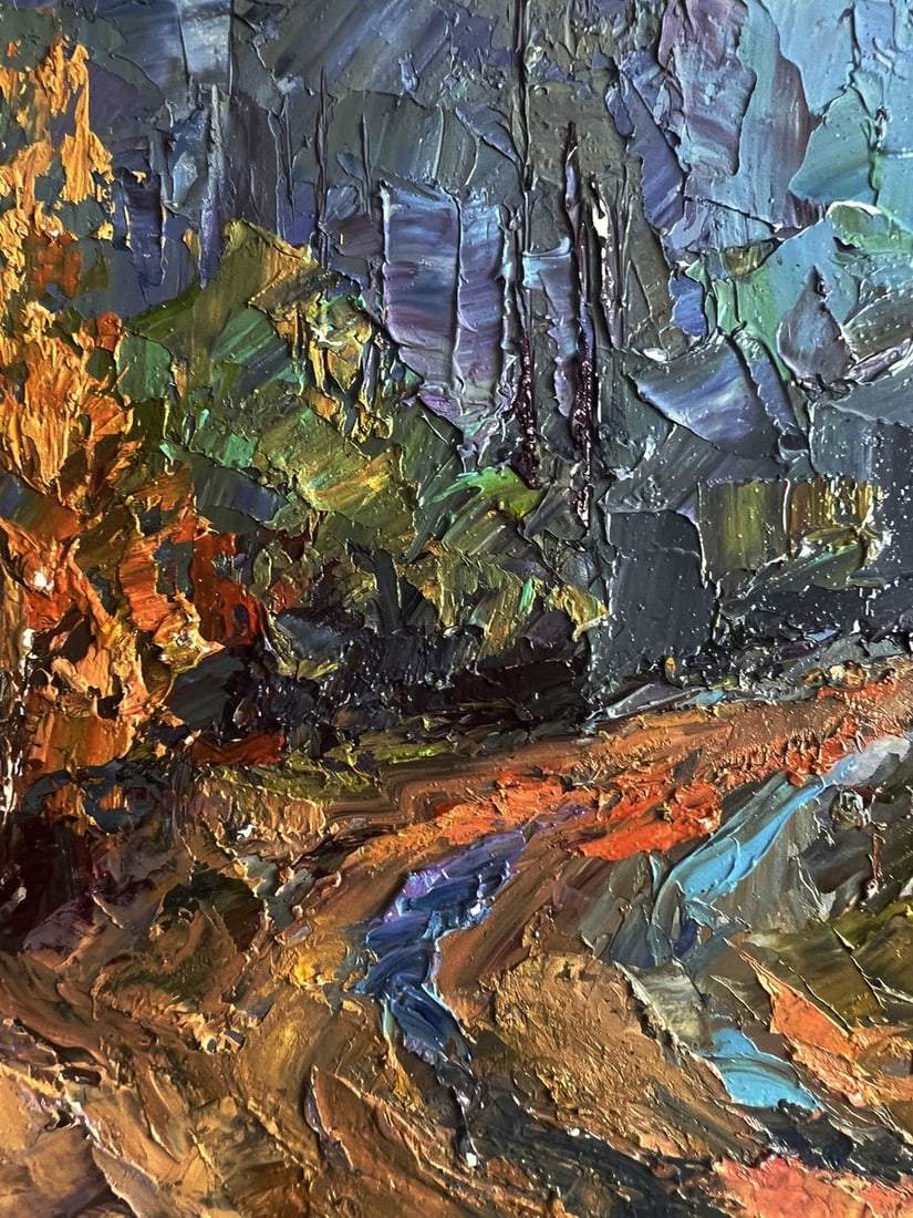 Oil painting Road to the autumn forest Boris Serdyuk - 6