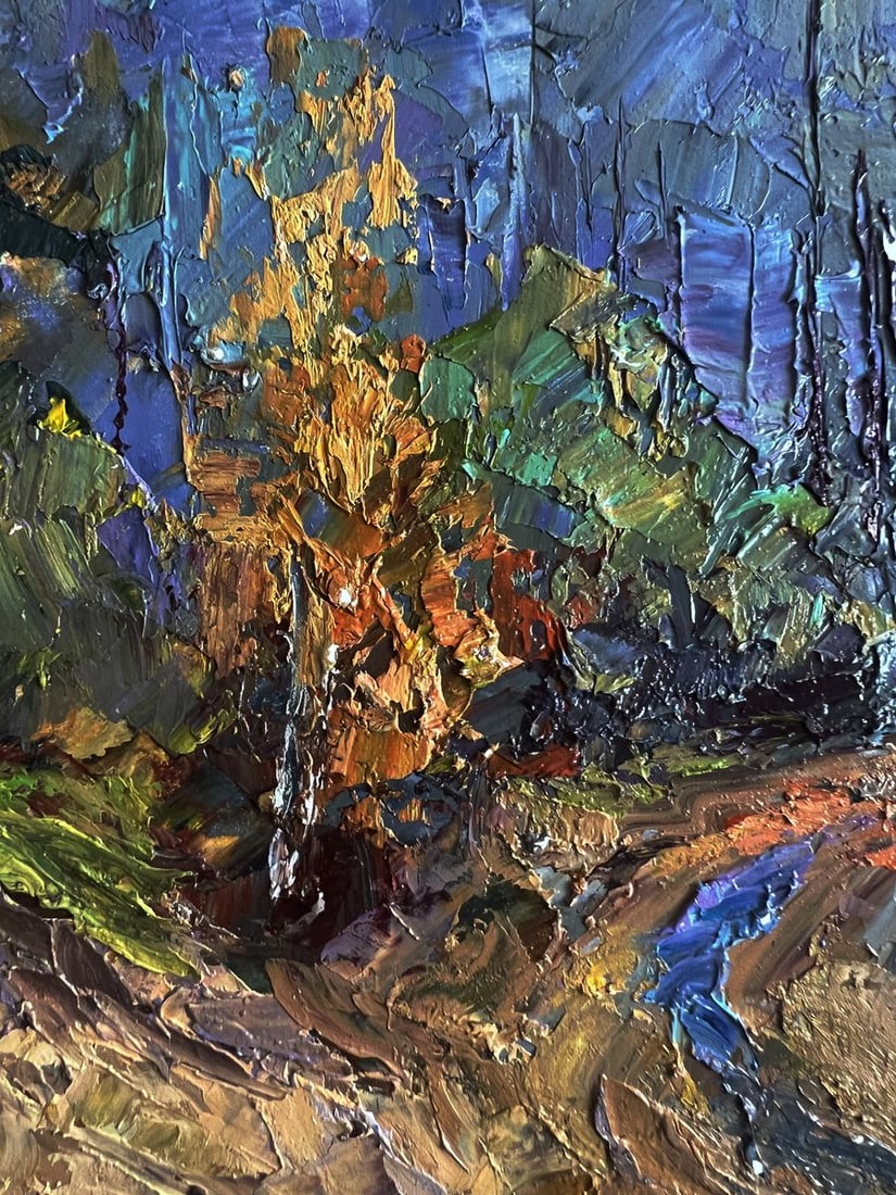 Oil painting Road to the autumn forest Boris Serdyuk - 8