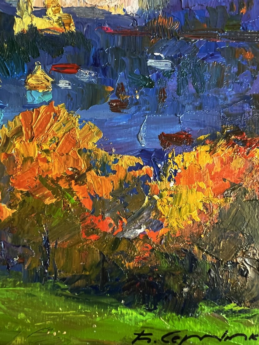 Oil painting View from the autumn forest Boris Serdyuk - 10