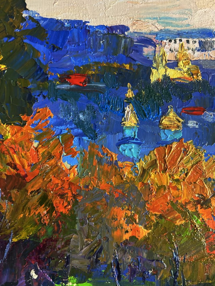 Oil painting View from the autumn forest Boris Serdyuk - 6