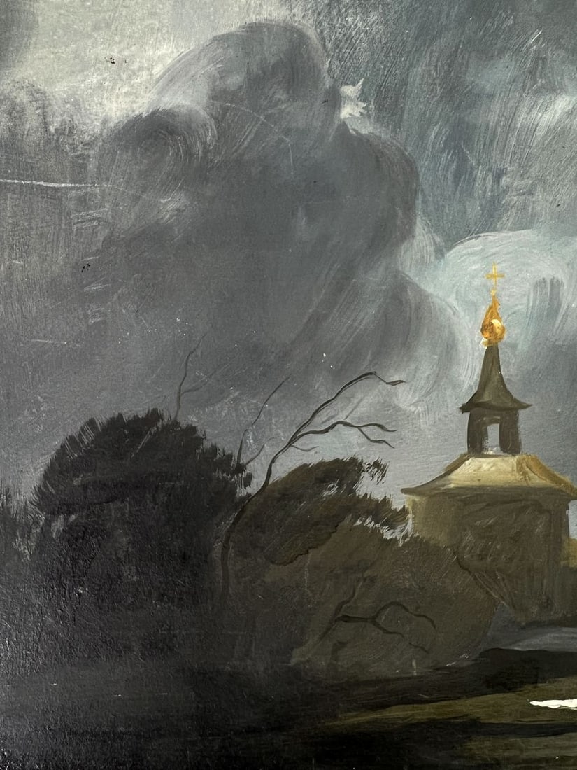 Oil painting A thunderstorm is beginning Oleg Litvinov - 3