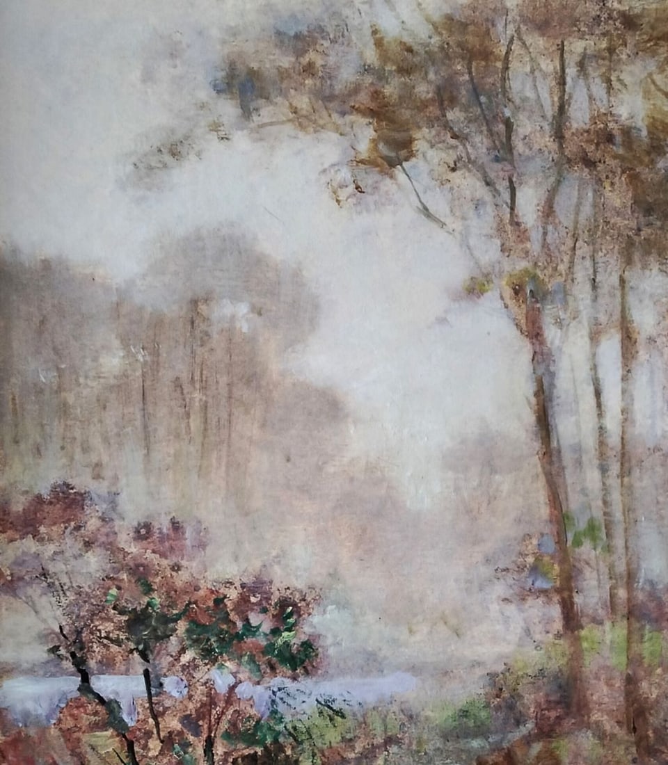 Oil painting Trees whisper through white silence Vitaly Duhnevich - 2