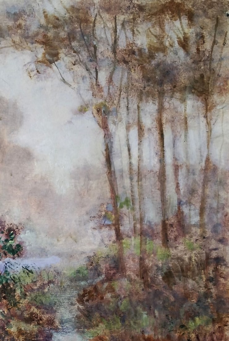 Oil painting Trees whisper through white silence Vitaly Duhnevich - 3