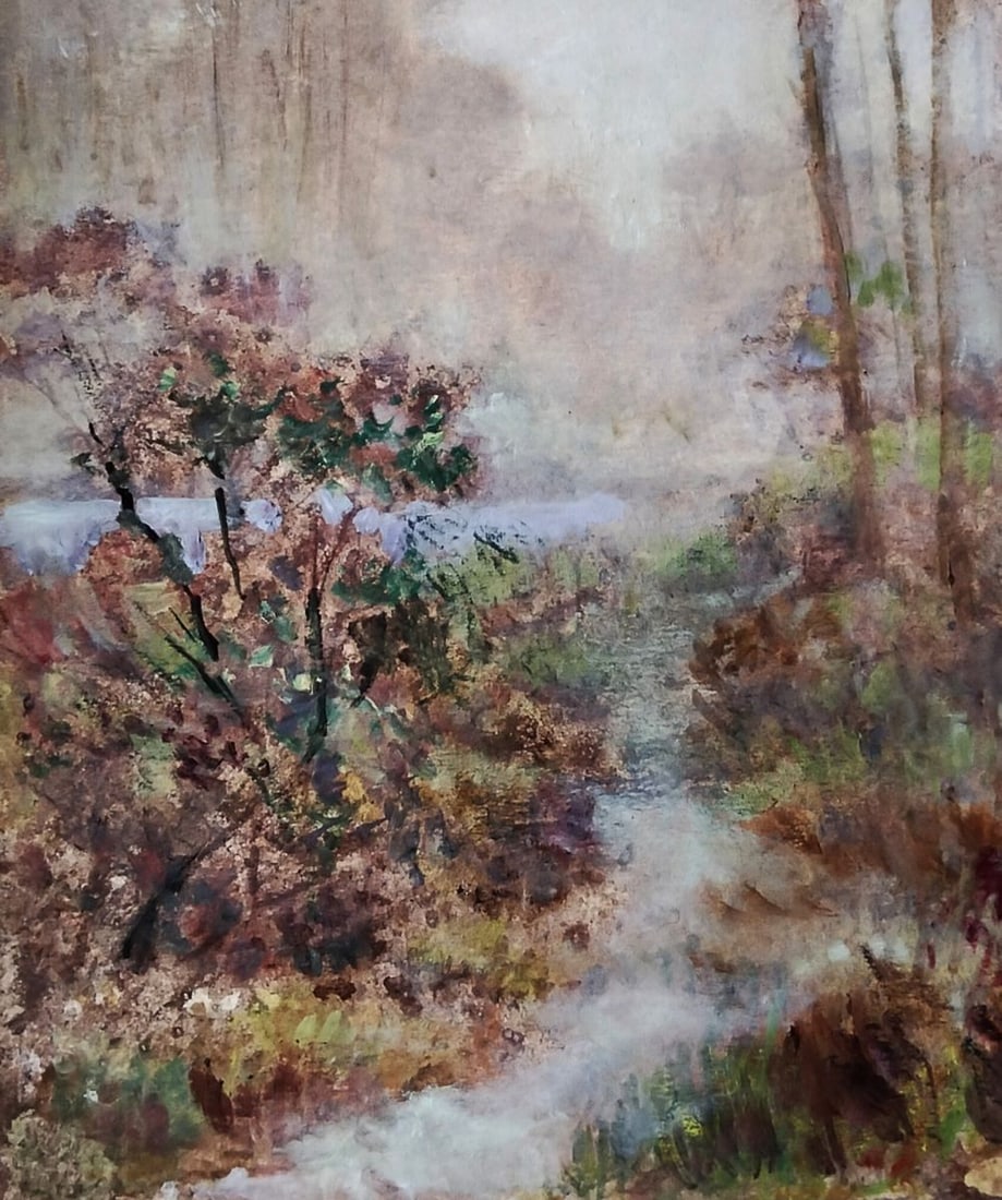 Oil painting Trees whisper through white silence Vitaly Duhnevich - 4