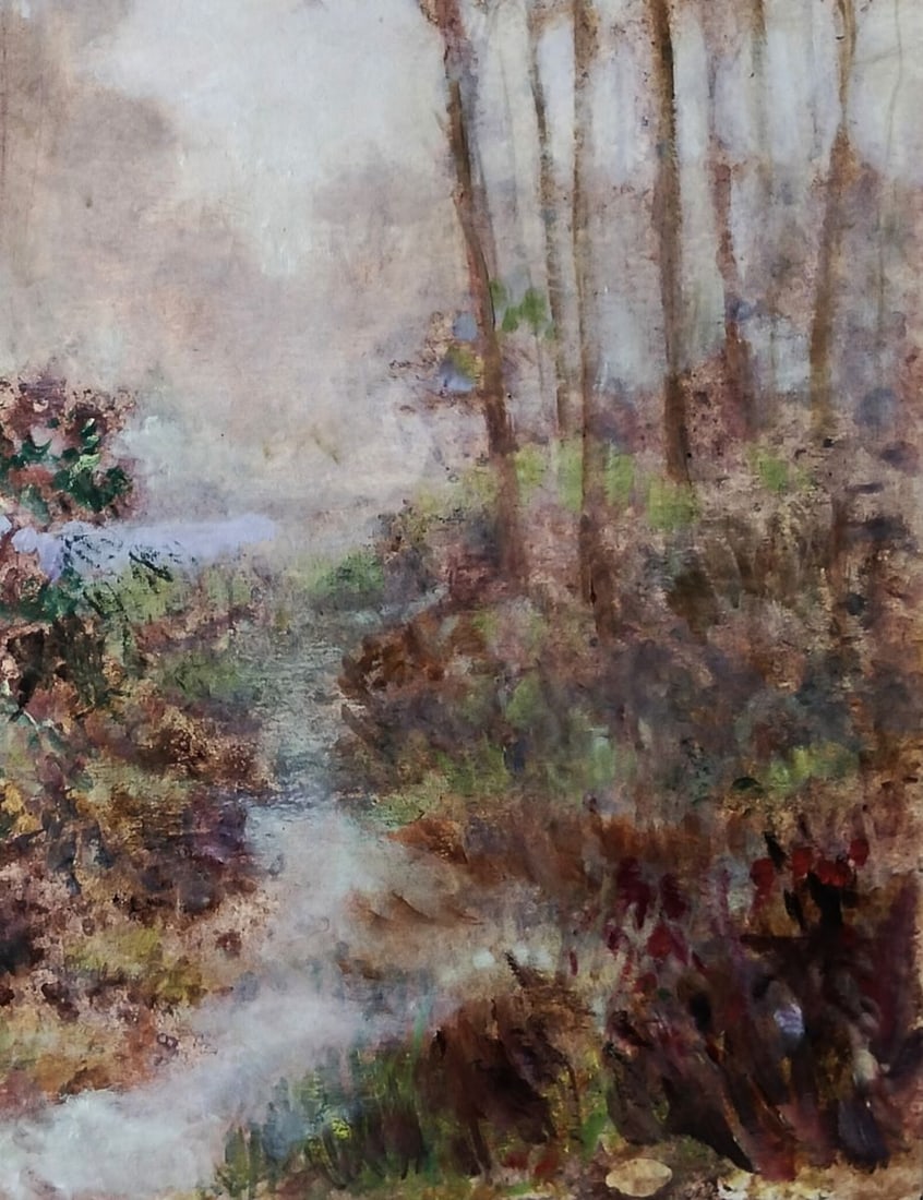 Oil painting Trees whisper through white silence Vitaly Duhnevich - 5