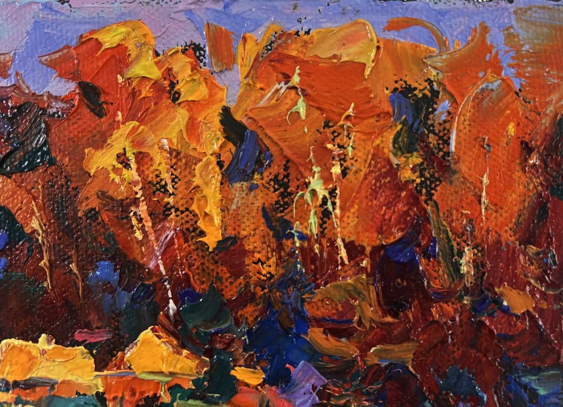 Oil painting Fires ignite darkness and silence Oksana Ivanyuk - 5