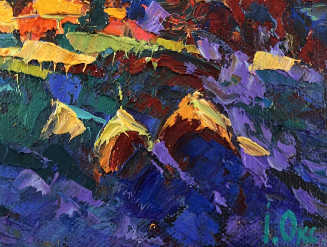 Oil painting Fires ignite darkness and silence Oksana Ivanyuk - 7