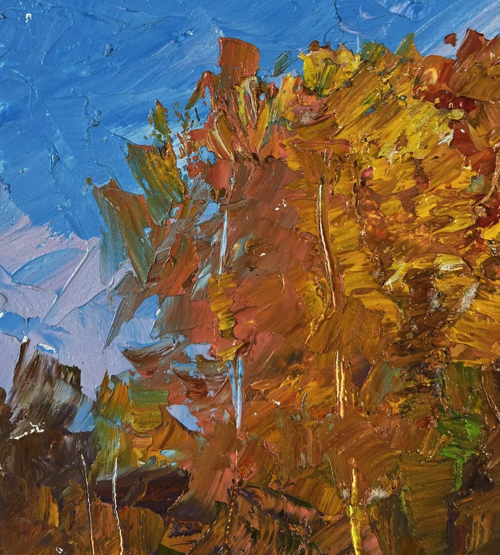 Oil painting Autumn silence on the road Boris Serdyuk - 4